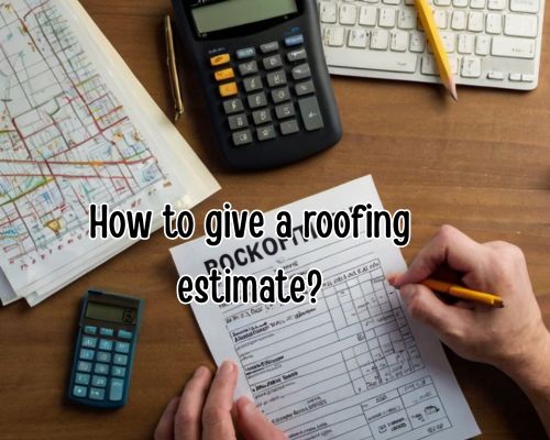 a roofer doing roof estimate